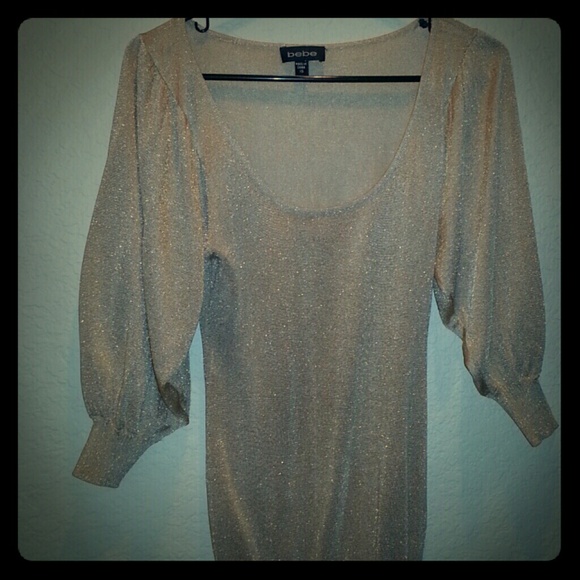 Bebe gold dress