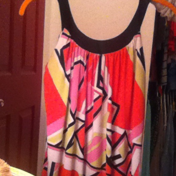 Vibrant colored band dress