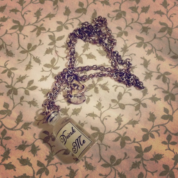 Alice In Wonderland "Drink Me" Bottle Necklace