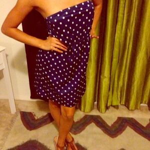 RESERVED 🔵Navy Blue White Polka Dot Dress🔵