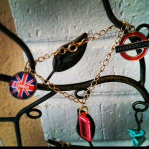 London Calling Gold Chain Bracelet
