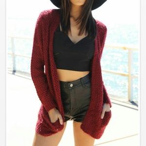 Red cardigan from saboskirt SOLD