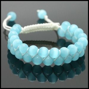 David Yurman style Fiber Optic Bead Bracelet