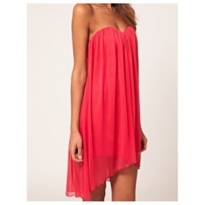 ASOS Strapless Dress In Mesh Size: 10