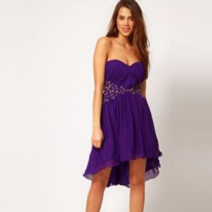 ASOS Purple Little Mistress Beaded Dress