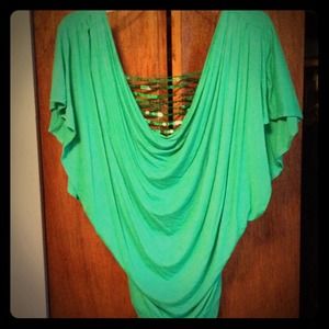 Sequin green top