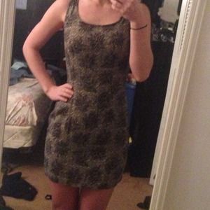 Black and white printed dress