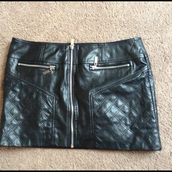 leather mini skirt