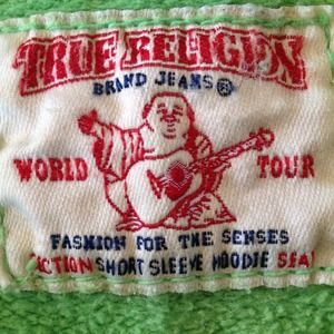 True Religion green short sleeve sweatshirt