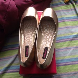 Brand new with box dollhouse gold flats