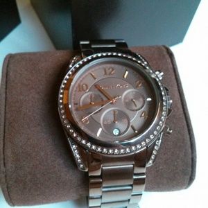 NWT Michael Kors Chocolate Gold Watch