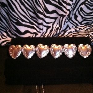 6 vintage silver button covers