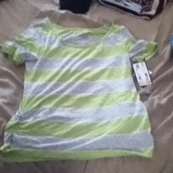 Green and Gray Stripe Shirt