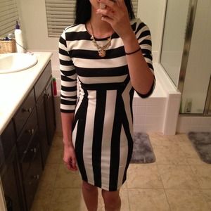 H&M Dresses - H&M black and white stripe dress H&M Dresses - H&M black and white stripe dress