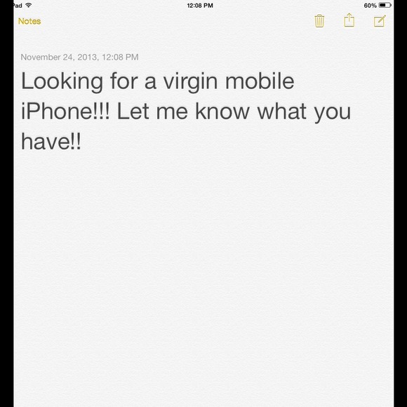 👀👀Looking for a virgin mobile iPhone!!👀👀