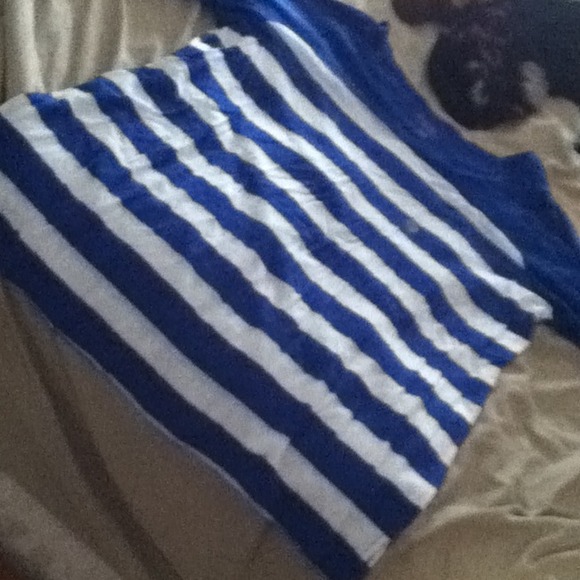 Blue and White stripe shirt