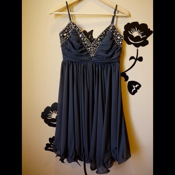 French connection dark gray dress