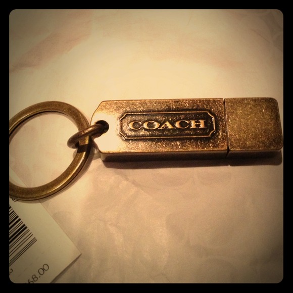 SOLD Coach Keychain 4gb USB storage device NWT