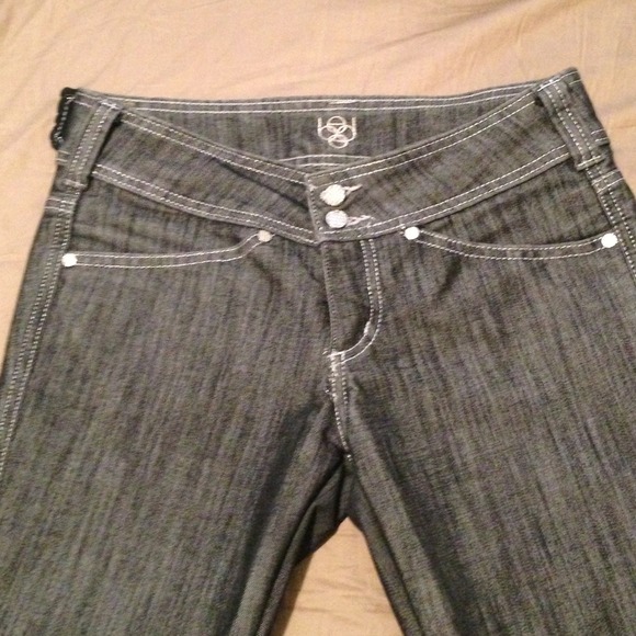 Metallic Capri jeans