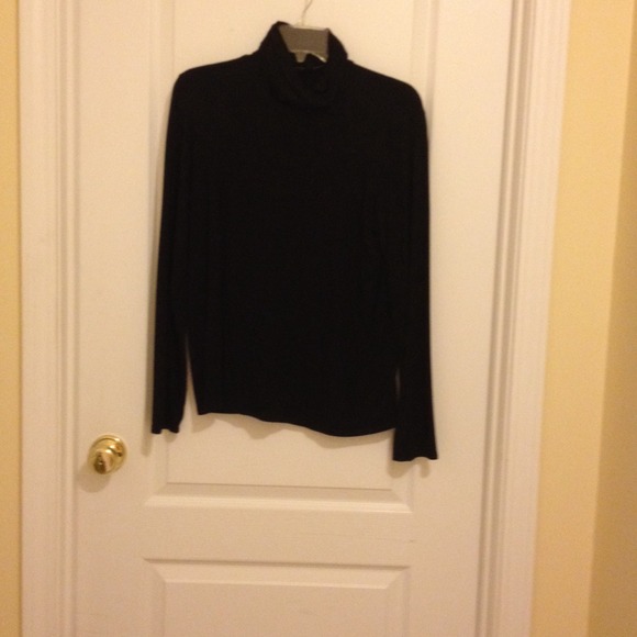 Black turtleneck by Eileen Fisher