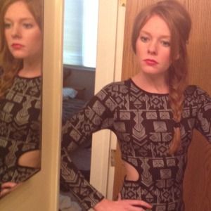 F21 Aztec Print Midi Dress