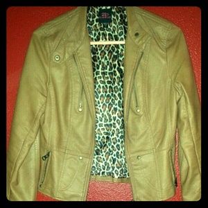 Brown leather jacket