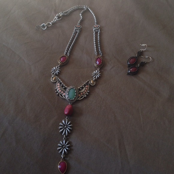 Necklace and earrings