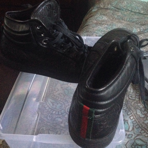 Black Monogram Gucci Sneakers