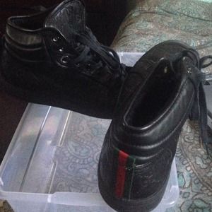 Black Monogram Gucci Sneakers