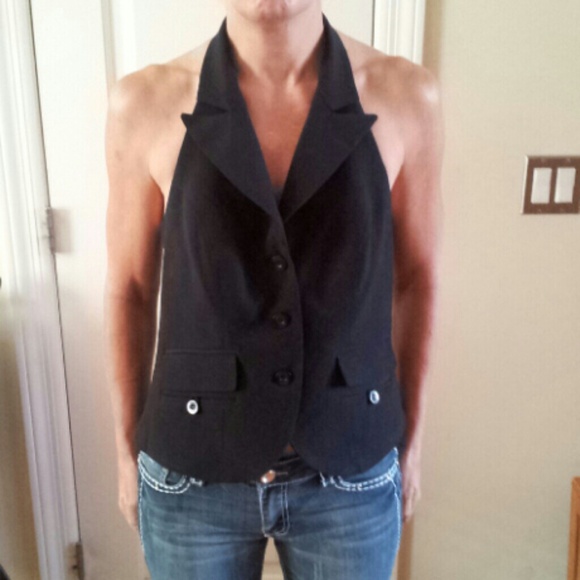 Tailored lined with back corsette vest and top.