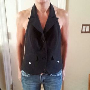 Tailored lined with back corsette vest and top.