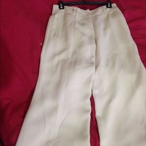 Georgio Armani wide leg beige Slacks