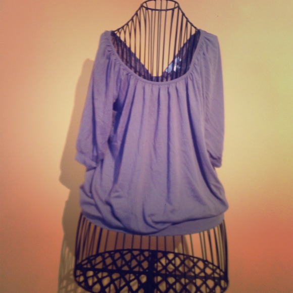 Gray Top w/ Open Back