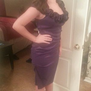 50% sale Gorgeous eggplant purple party dress