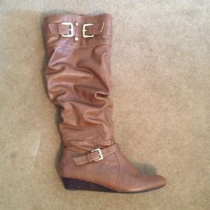 Knee-high brown boots