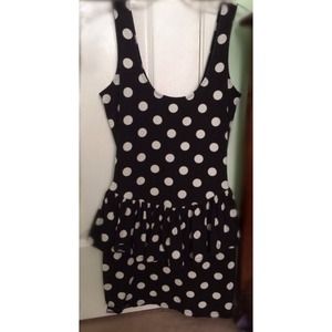 Forever 21 Polka Dot Peplum Dress