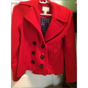 Red Pea Coat