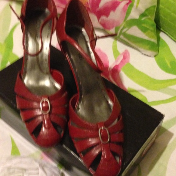 SOLD New red sandals by Connie SOLD