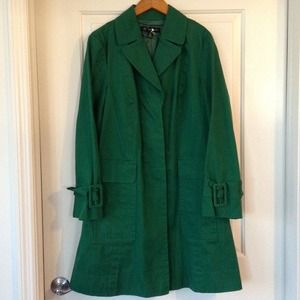 SOLD!!! INC emerald green trench coat