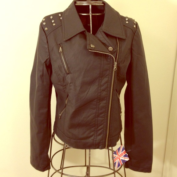 Miss London Jackets & Blazers - Black leather jacket