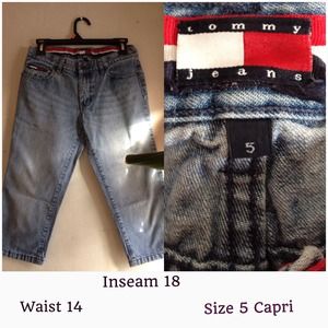 S) Tommy Hilfiger Jeans Women’s Size 5 Capri Denim Pants – Light Wash 100% Cotto