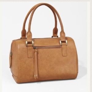 EXPRESS Camel colored satchel with zippers