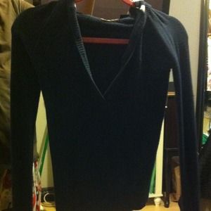 Blue sweater striped hoodie