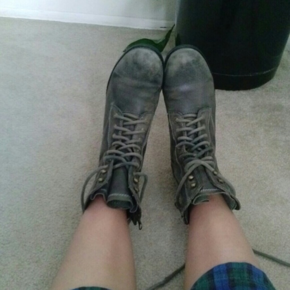 Combat boots grunge vintage distressed - Picture 2 of 4