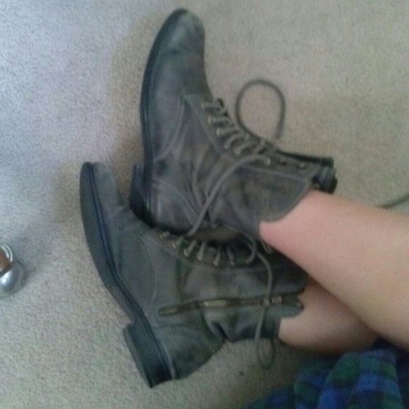 Combat boots grunge vintage distressed - Picture 3 of 4