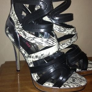 High heeled sandals