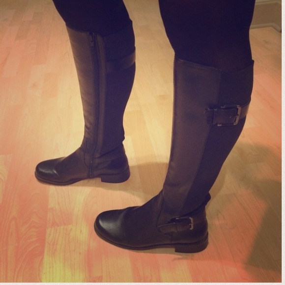 Black tall boots (reserved)
