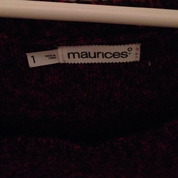 Sweater black with burgundy - Picture 2 of 3