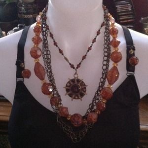 Amber necklaces & earrings set ...