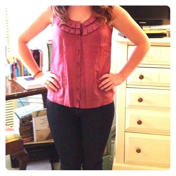 J. Crew Tops - Rhubarb purple J. Crew sleeveless silk tank